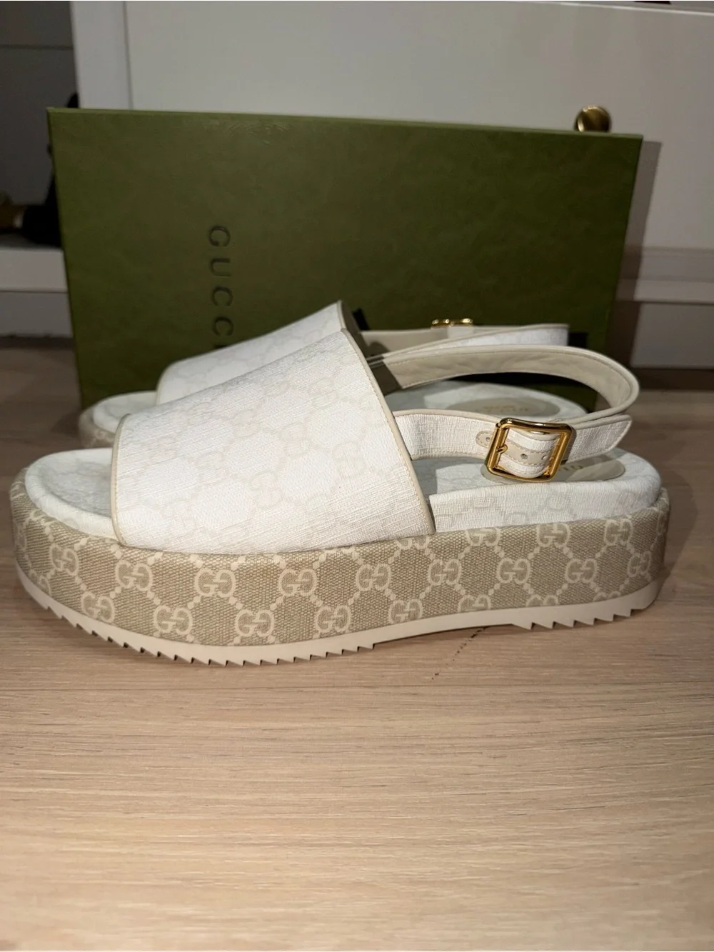Gucci Platform Slingback Sandals 42